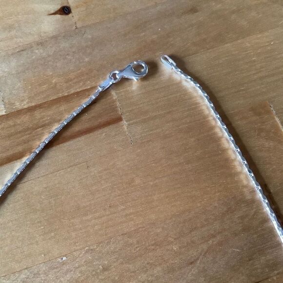 𝅺sterling SILVER 925 WHITE ZIRCON NECKLACE/BRACELET WOMAN SET​ - Picture 7 of 14